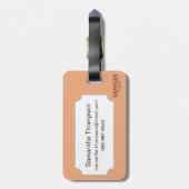 Étiquette À Bagage L'Espagne : Carte de Madrid, C1920 (Dos Vertical)