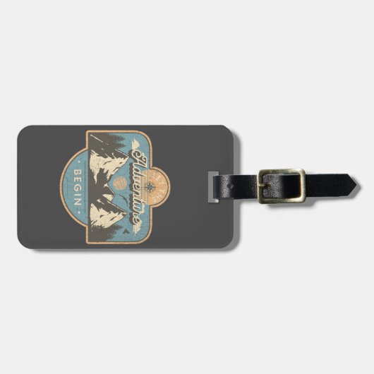 Étiquette À Bagage Let the adventure begin (Devant horizontal)