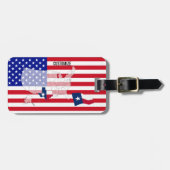 Étiquette À Bagage L'état fait sur commande Etats-Unis du Texas (Devant horizontal)