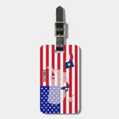 Étiquette À Bagage L'état fait sur commande Etats-Unis du Texas (Devant Vertical)