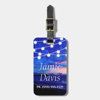 Étiquette À Bagage L'été allume la plage tropicale