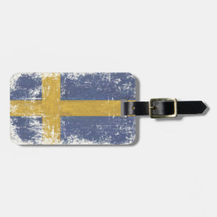 Étiquette À Bagage L'étiquette de bagage avec le drapeau sale