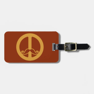 Étiquette À Bagage L'étiquette de bagage personnalisée Peace Stache