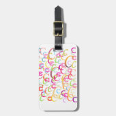 Étiquette À Bagage Letter Confetti "C" (Devant Vertical)