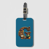 Étiquette À Bagage Letter G Thanksgiving style  (Devant Vertical)