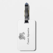 Étiquette À Bagage Lettre A d'ange gardien (Dos Vertical)