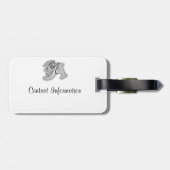 Étiquette À Bagage Lettre A d'ange gardien (Dos horizontal)