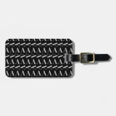 Étiquette À Bagage Lettre initiale A monogramme (Devant horizontal)