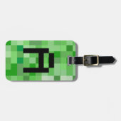 Étiquette À Bagage LETTRE INITIALE D'Halloween A RPG Gamer Pixel (Devant horizontal)