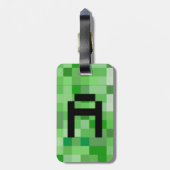 Étiquette À Bagage LETTRE INITIALE D'Halloween A RPG Gamer Pixel (Dos Vertical)