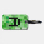 Étiquette À Bagage LETTRE INITIALE D'Halloween A RPG Gamer Pixel (Dos horizontal)