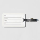 Étiquette À Bagage Lettre initiale E en diamant Monogramme Or Glam (Dos Horizontal)