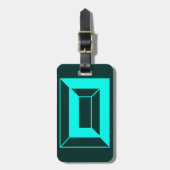 ÉTIQUETTE À BAGAGE LETTRE INITIALE MOMOGRAPHIQUE O (Devant Vertical)