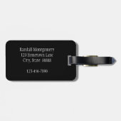 Étiquette À Bagage LETTRE INITIALE MONogramme Écorce Aspen Photograph (Dos horizontal)