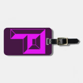 Étiquette À Bagage LETTRE INITIALE MONOGRAPHIQUE Moderne P (Devant horizontal)