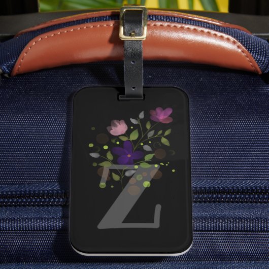 Étiquette À Bagage LETTRE INITIALE Z PLUS DRAPEAU DE CONCEPTION Flora (Insitu Rectoal 2)