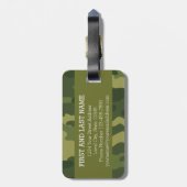 Étiquette À Bagage Lettre monogramme Q Camouflage Motif (Dos Vertical)