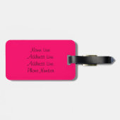 Étiquette À Bagage Lettre monographie H sur framboise (Dos horizontal)