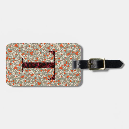 Étiquette À Bagage LETTRE MONOGRAPHIQUE FILMS T vert rouge (Devant horizontal)