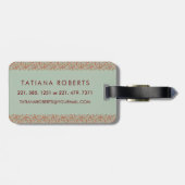 Étiquette À Bagage LETTRE MONOGRAPHIQUE FILMS T vert rouge (Dos horizontal)