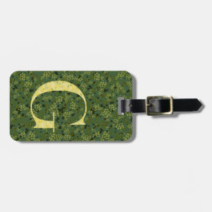 Étiquette À Bagage LETTRE MONOGRAPHIQUE Florale Classique G vert jaun
