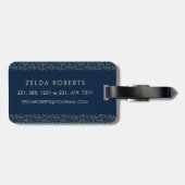 Étiquette À Bagage LETTRE MONOMOGRAPHIQUE MOYENNE CLASSIQUE Z bleu (Dos horizontal)