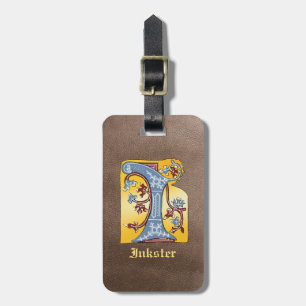 Étiquette À Bagage LETTRE MOYENNE BLEUE ET ROUGE IVÉE Illuminée I