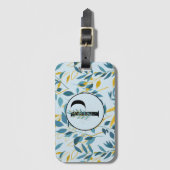 Étiquette À Bagage LETTRE P D'OR DE LA Marine Feuille (Devant Vertical)