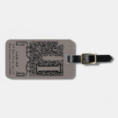 Étiquette À Bagage LETTRE vintage MONOGRAPHIQUE VITALE I (Devant horizontal)