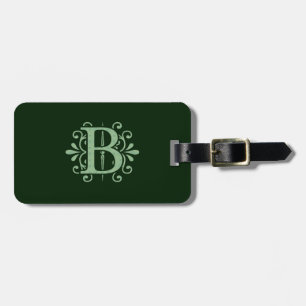 Étiquette À Bagage Lettres alphabétiques - lettre B - vert