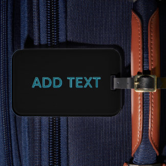 Étiquette À Bagage Lettres éditées modifiables avec ombre portée