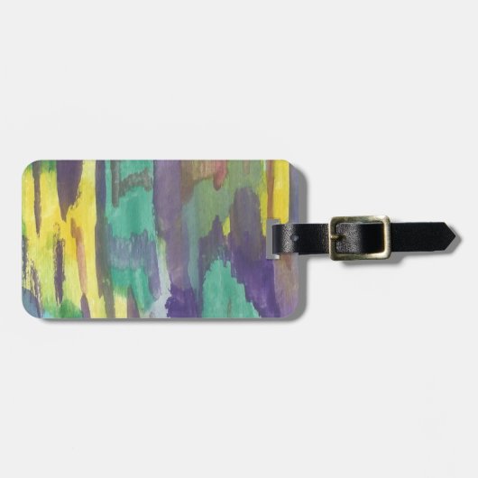 Étiquette À Bagage Levée Abstraite (Devant horizontal)