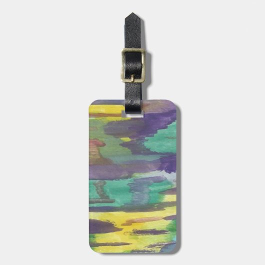 Étiquette À Bagage Levée Abstraite (Devant Vertical)