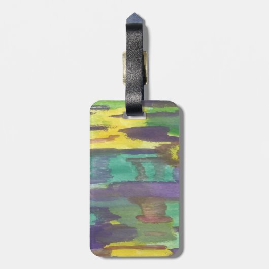 Étiquette À Bagage Levée Abstraite (Dos Vertical)