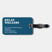 Étiquette À Bagage Levée de soleil Wolf moderne (Dos horizontal)