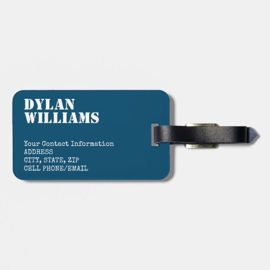 Étiquette À Bagage Levée de soleil Wolf moderne (Dos horizontal)