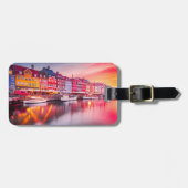 Étiquette À Bagage Lever de Copenhague Nyhavn, Danemark (Devant horizontal)