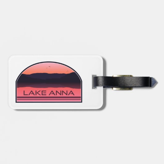 Étiquette À Bagage Lever rouge du lac Anna Virginia (Dos horizontal)