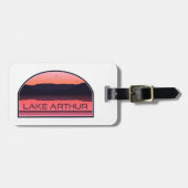 Étiquette À Bagage Lever rouge du lac Arthur Pennsylvanie (Devant horizontal)