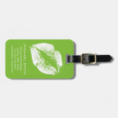 Étiquette À Bagage Lèvres blanches #12 (Devant horizontal)