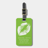 Étiquette À Bagage Lèvres blanches #12 (Devant Vertical)