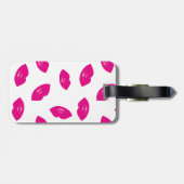 Étiquette À Bagage Lèvres chics modernes de roses indien de l'or XOXO (Dos horizontal)