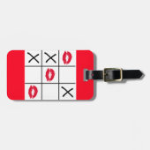 Étiquette À Bagage Lèvres Tic Tac Toe (Devant horizontal)