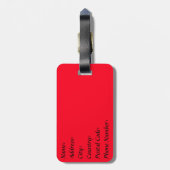 Étiquette À Bagage Lèvres Tic Tac Toe (Dos Vertical)