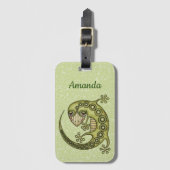 Étiquette À Bagage Lézard vert (Devant Vertical)