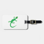 Étiquette À Bagage Lézard vert clair (Devant horizontal)