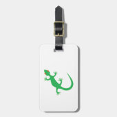 Étiquette À Bagage Lézard vert clair (Devant Vertical)