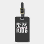 Étiquette À Bagage LGBT Pride protéger les enfants queer (Devant Vertical)