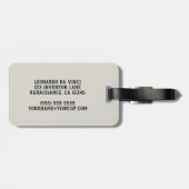 Étiquette À Bagage L'homme vitruvien de Léonard de Vinci (Dos horizontal)