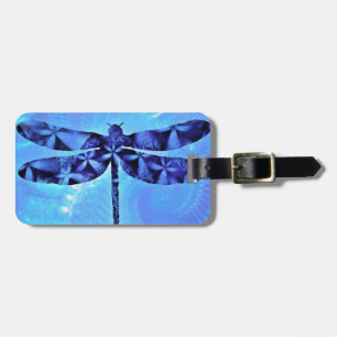 Étiquette À Bagage Libellule bleue